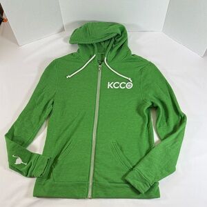 KCCO Chive Hoodie Green Full Zip Sweatshirt Unisex Medium